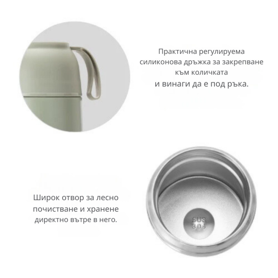 Nuvita термо кутия 620 мл Sage Green