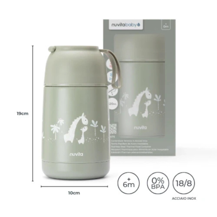 Nuvita термо кутия 620 мл Sage Green