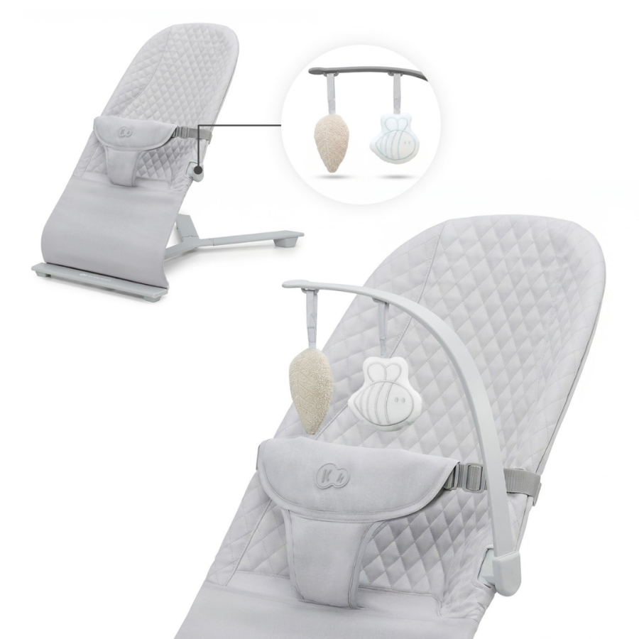 Бебешки шезлонг KinderKraft Mimi Light Grey