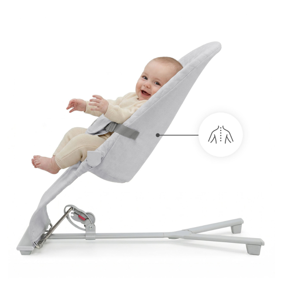 Бебешки шезлонг KinderKraft Mimi Light Grey