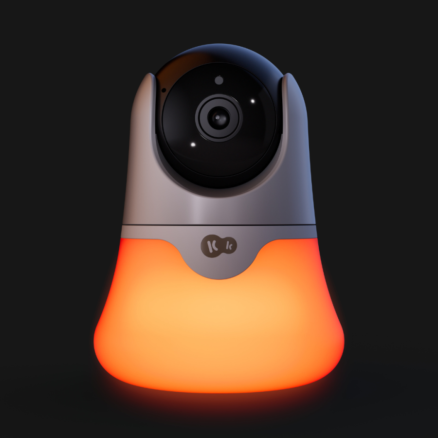 Бебефон с 2 камери KinderKraft NiteEye Glow White