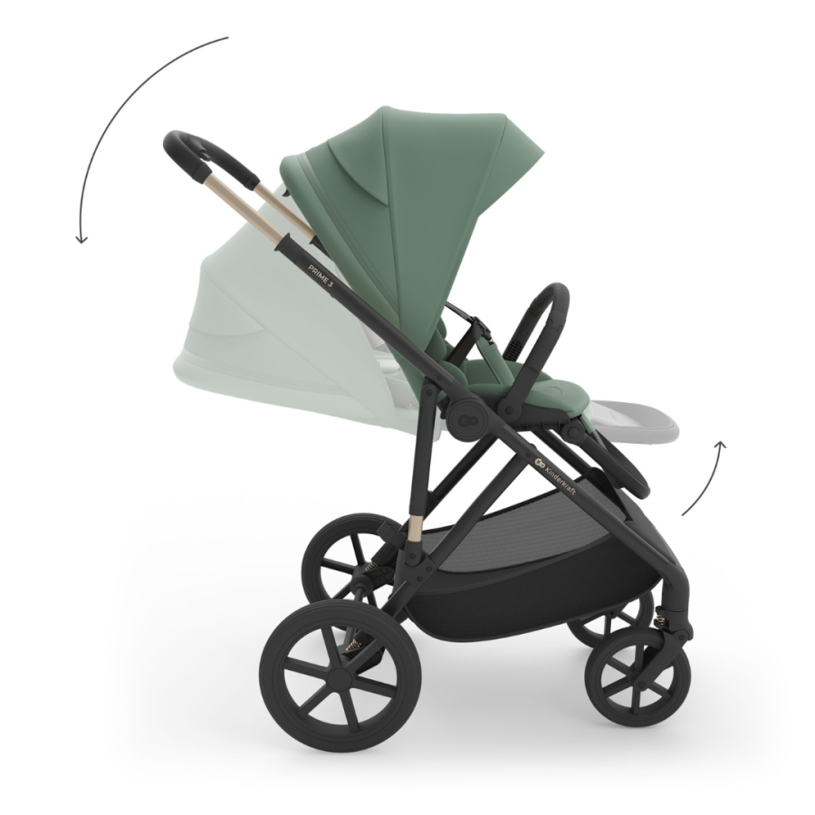 Бебешка количка 2 в 1 Kinderkraft Prime 3 Green
