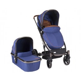 Комбинирана количка 2в1 Divaina TrueNavi Blue с кош за новородено