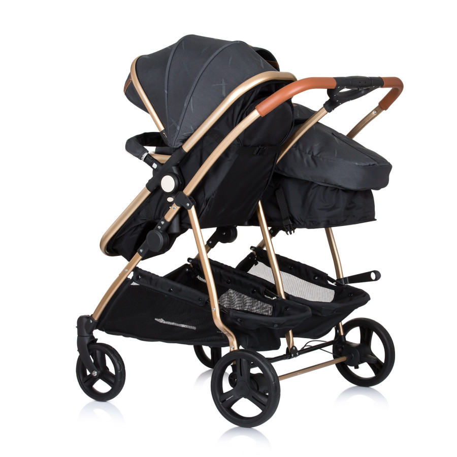 Количка за близнаци Дуо Смарт черна