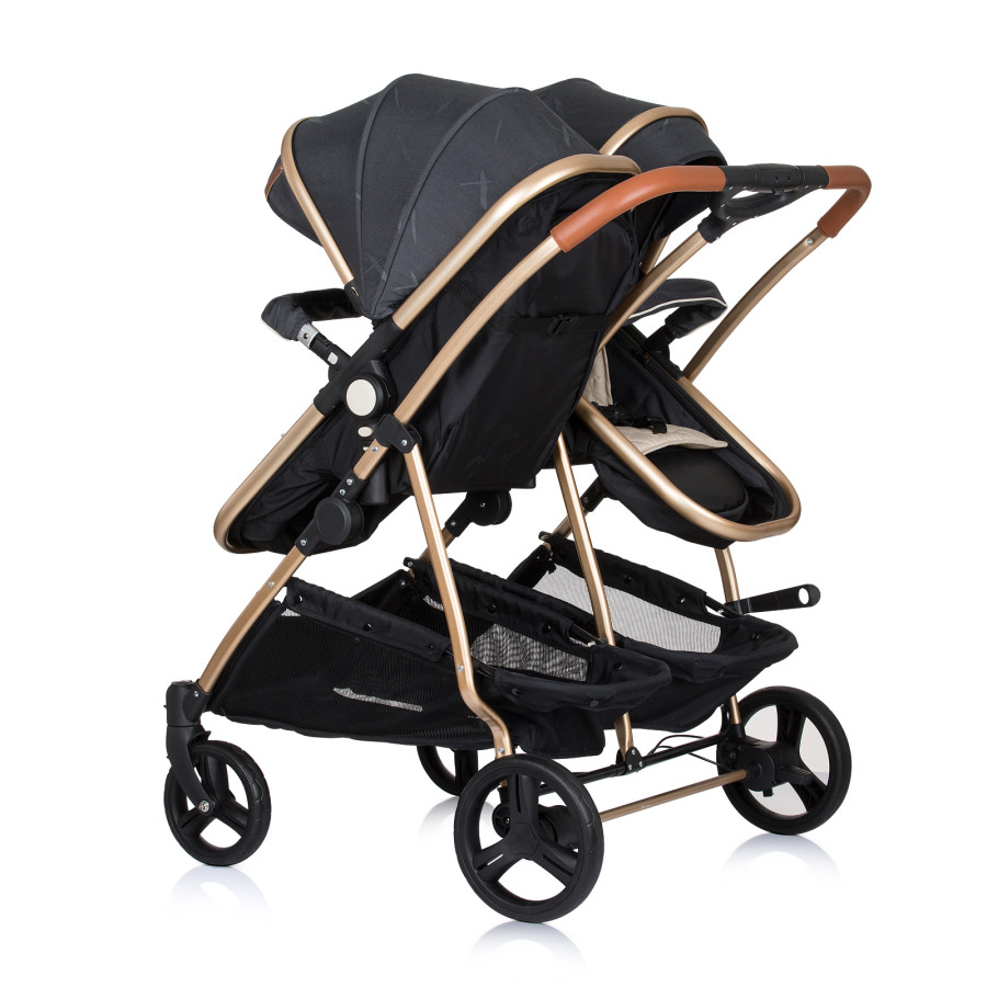 Количка за близнаци Дуо Смарт черна