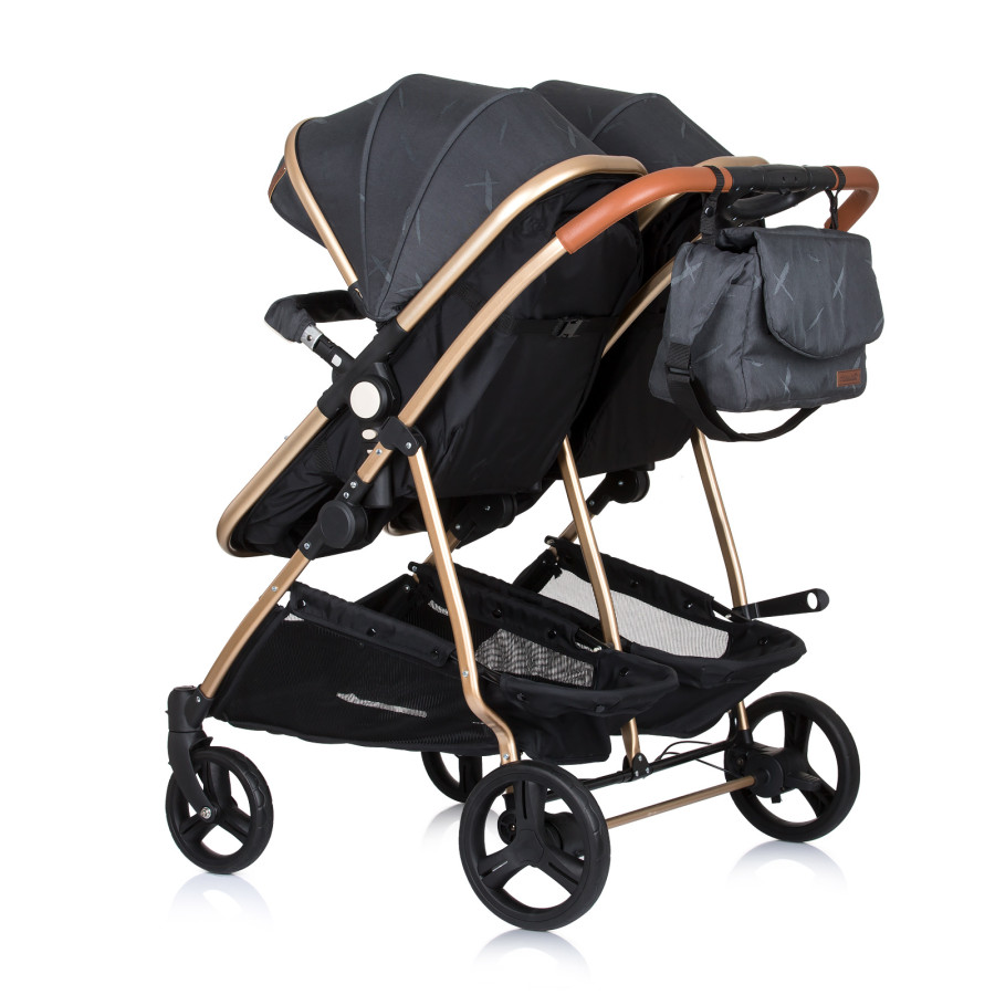 Количка за близнаци Дуо Смарт черна