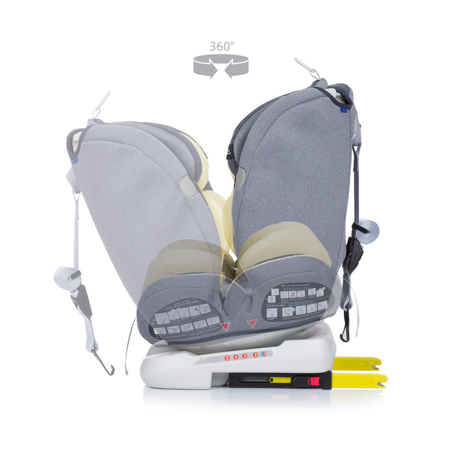 Стол за кола 360 Isofix 0-36 kg Journey банан