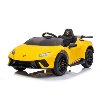 Електрическа кола Lamborghini Huracan жълта EVA гуми