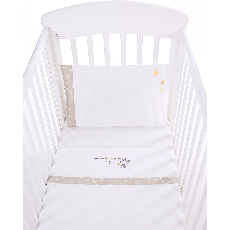 Бебешки спален комплект 3 части EU style 60/120 с бродерия Little Dreamer Stars