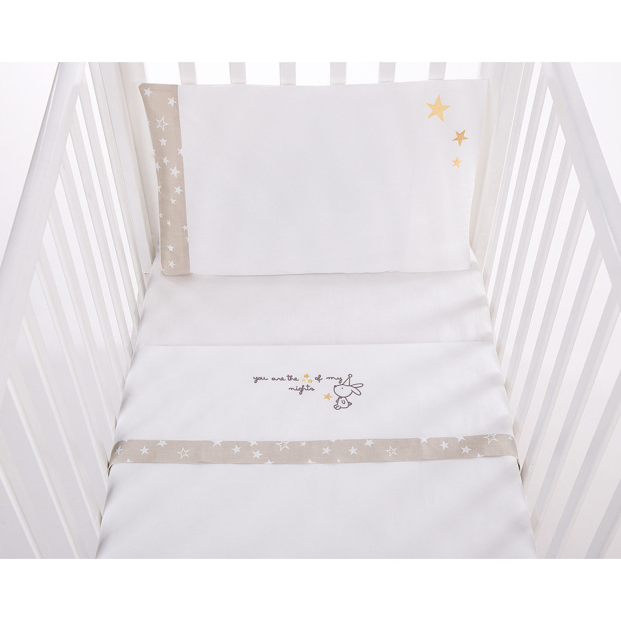 Бебешки спален комплект 3 части EU style 60/120 с бродерия Little Dreamer Stars