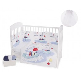 Бебешки спален комплект 3 части Nautic с комарник 200/540