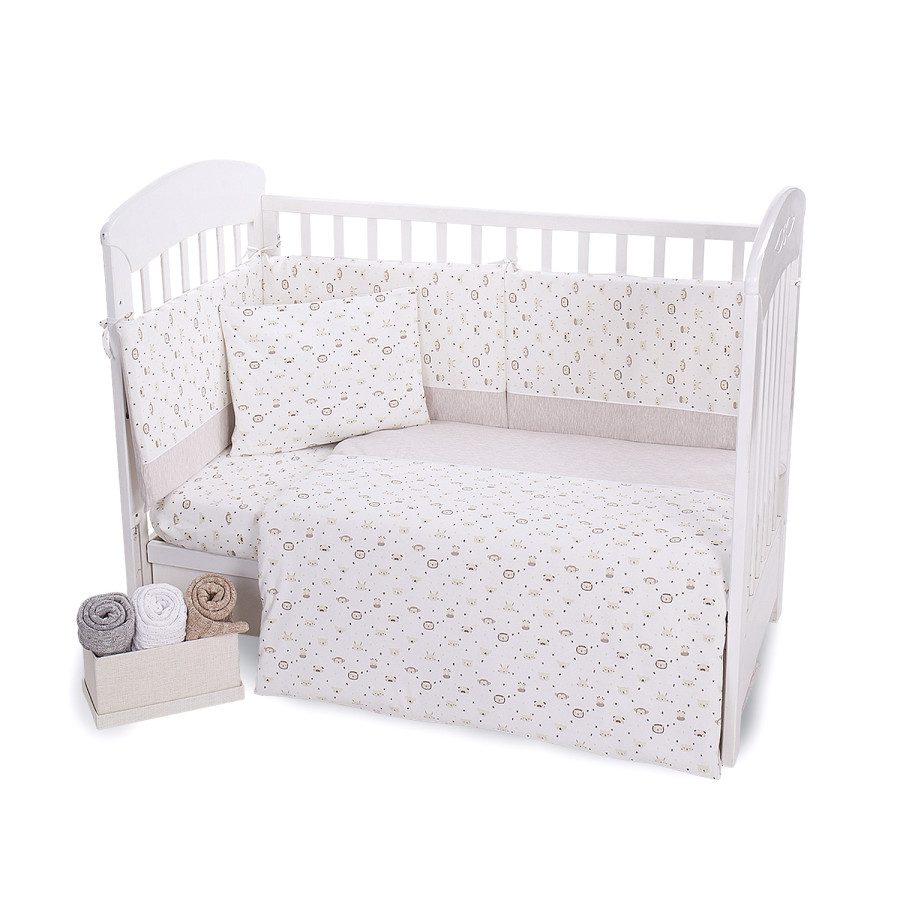 Бебешки спален комплект трико 5 части Monkey Beige 70/140