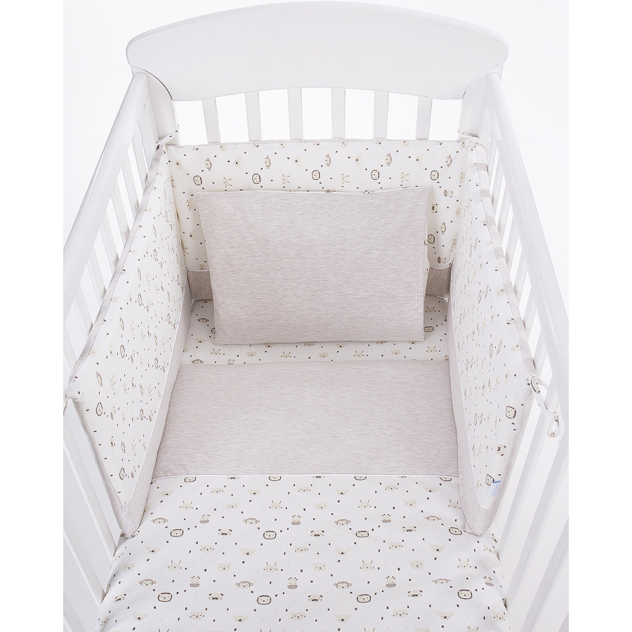 Бебешки спален комплект трико 5 части Monkey Beige 70/140