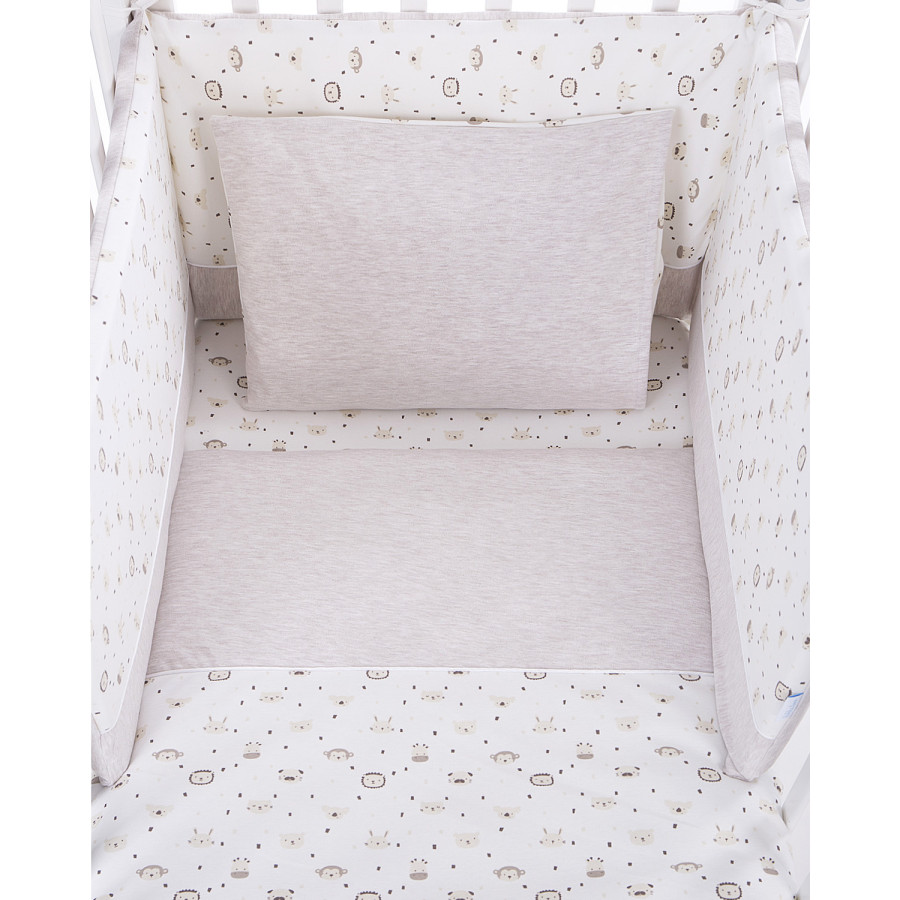 Бебешки спален комплект трико 5 части Monkey Beige 70/140