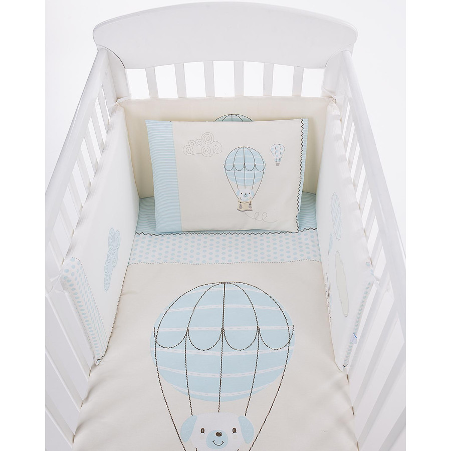 Бебешки спален комплект 6 части 70/140 Puppy on Balloon
