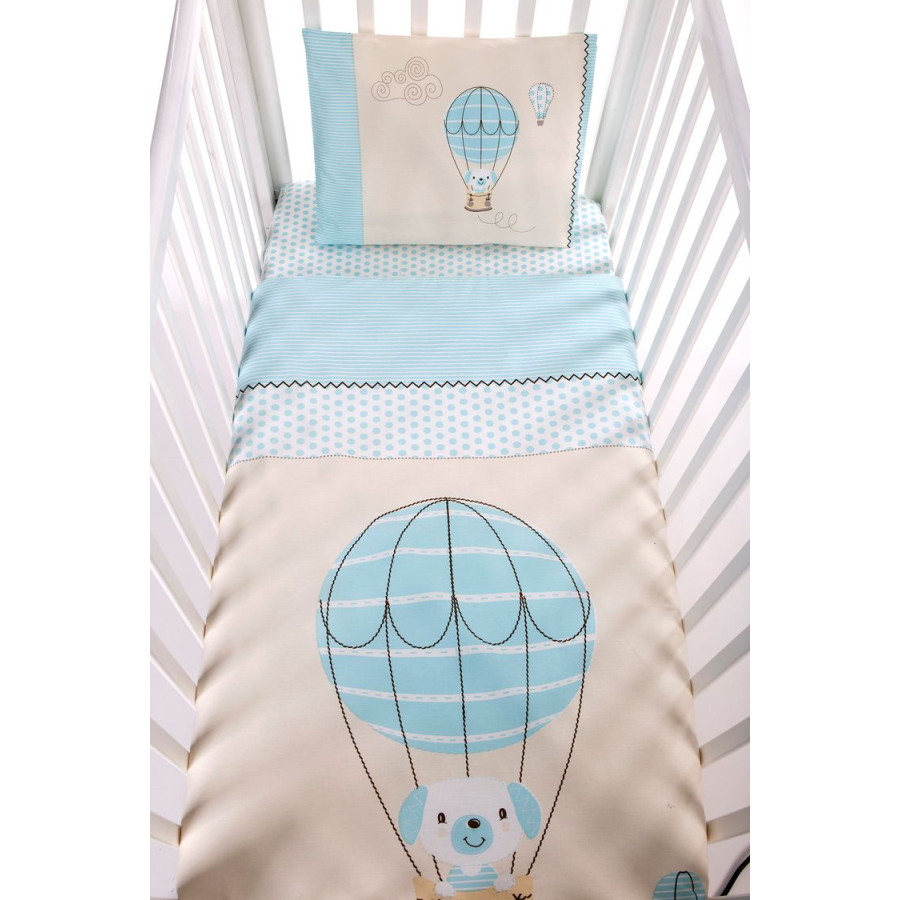 Бебешки спален комплект 5 части Puppy on Balloon