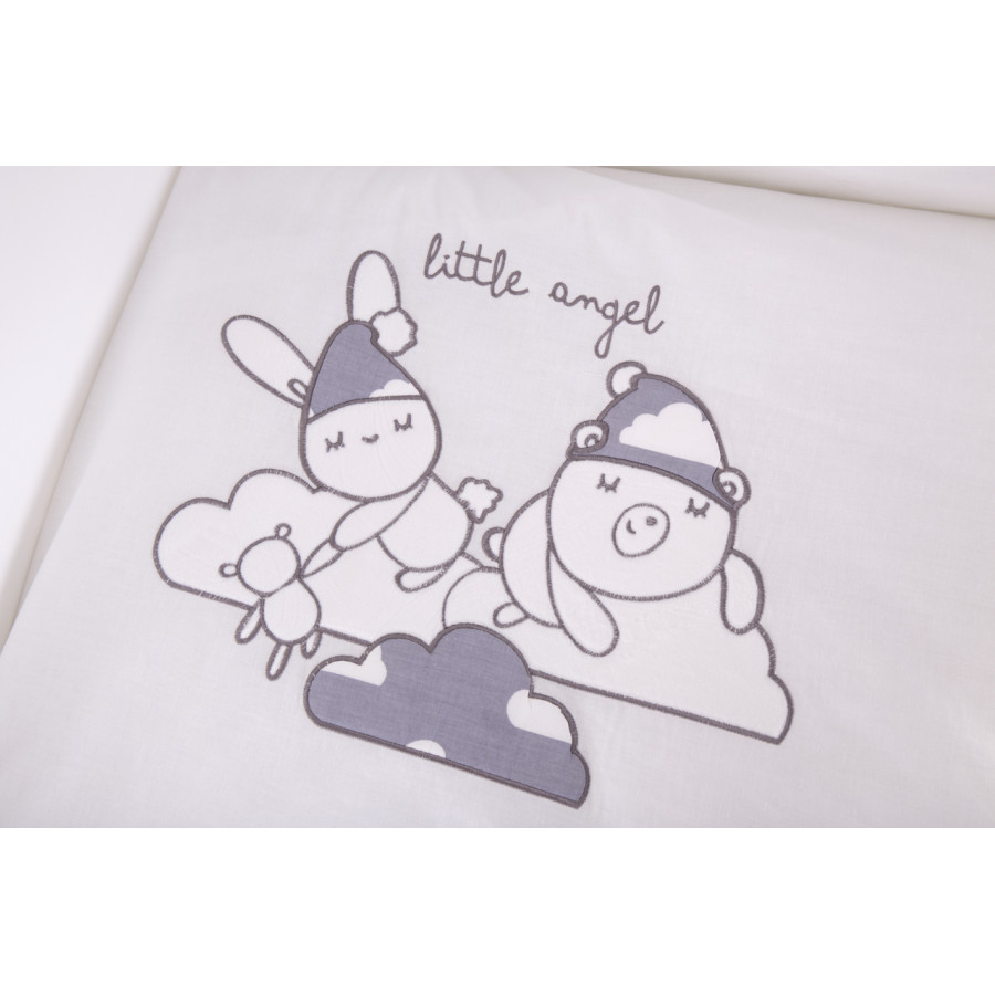Бебешки спален комплект 2 части EU style 70/140 бродерия Little Angel Clouds