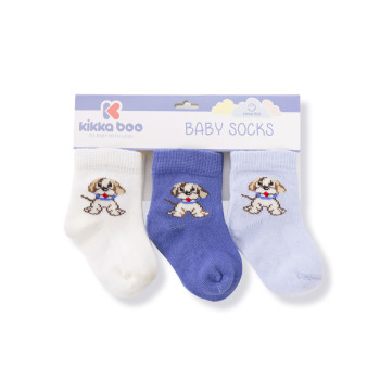 Бебешки памучни чорапи PUPPY BLUE 1-2 години
