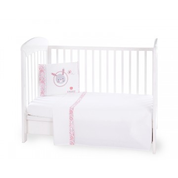 Бебешки спален комплект 3 части EU Style 70/140 Pink Bunny