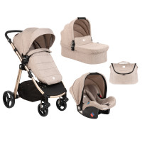 Комбинирана количка 3 в 1 Ugo Beige Melange 2020