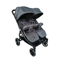 Бебешка количка за близнаци Happy 2 2020 Dark Grey
