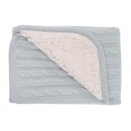 Плетено памучно одеяло с шерпа Mint