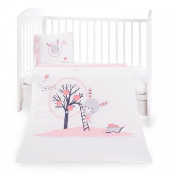 Бебешки спален комплект 3 части Pink Bunny