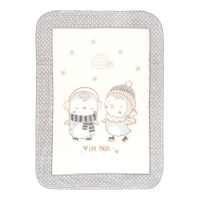 Супер меко бебешко одеяло Love Pingus 110/140 см сиво