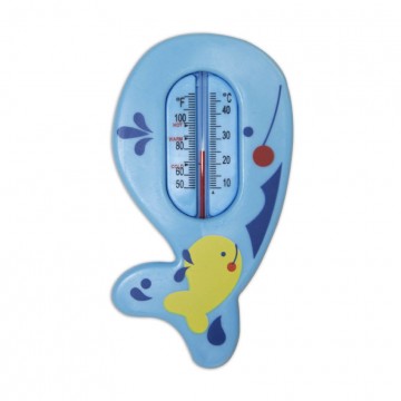 Термометър за вода рибка в синьо и розово