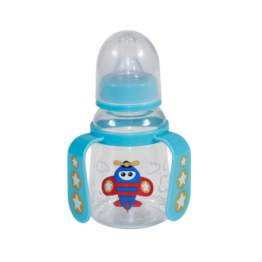 Бебешко шише 125 мл с 2 дръжки Baby Care
