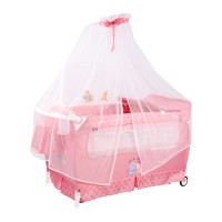 Кошара Sleep'n'Dream rocker + балдахин pink hippo 2 нива