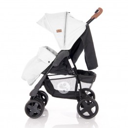 Детска количка Ines с покривало grey & black cross