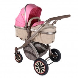 Детска количка Aurora въздушни гуми rose & beige fashion girl