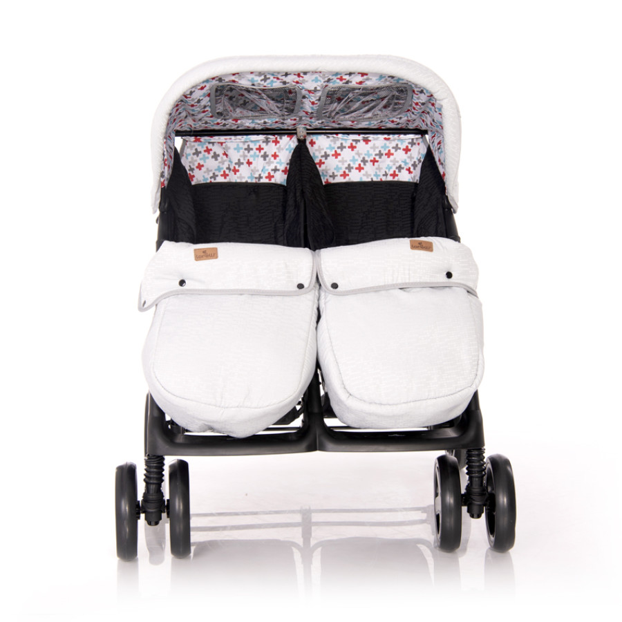 Детска количка Twin grey & black cross + чанта