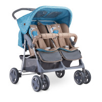 Детска количка Twin blue & beige Moon Bear + чанта