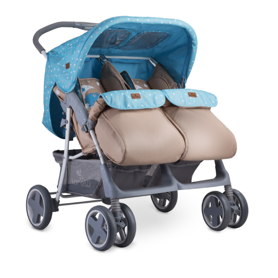 Детска количка Twin blue & beige Moon Bear + чанта
