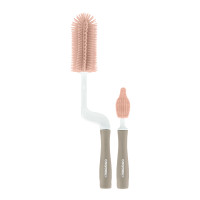 Четки силиконови за почистване на шишета и биберони 2бр. Pink
