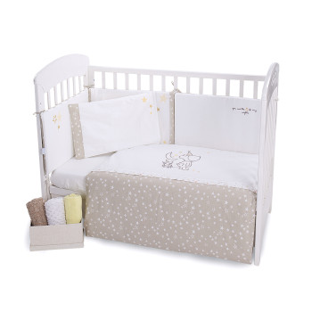 Бебешки спален комплект 6 части 60/120 с бродерия Little Dreamer Stars