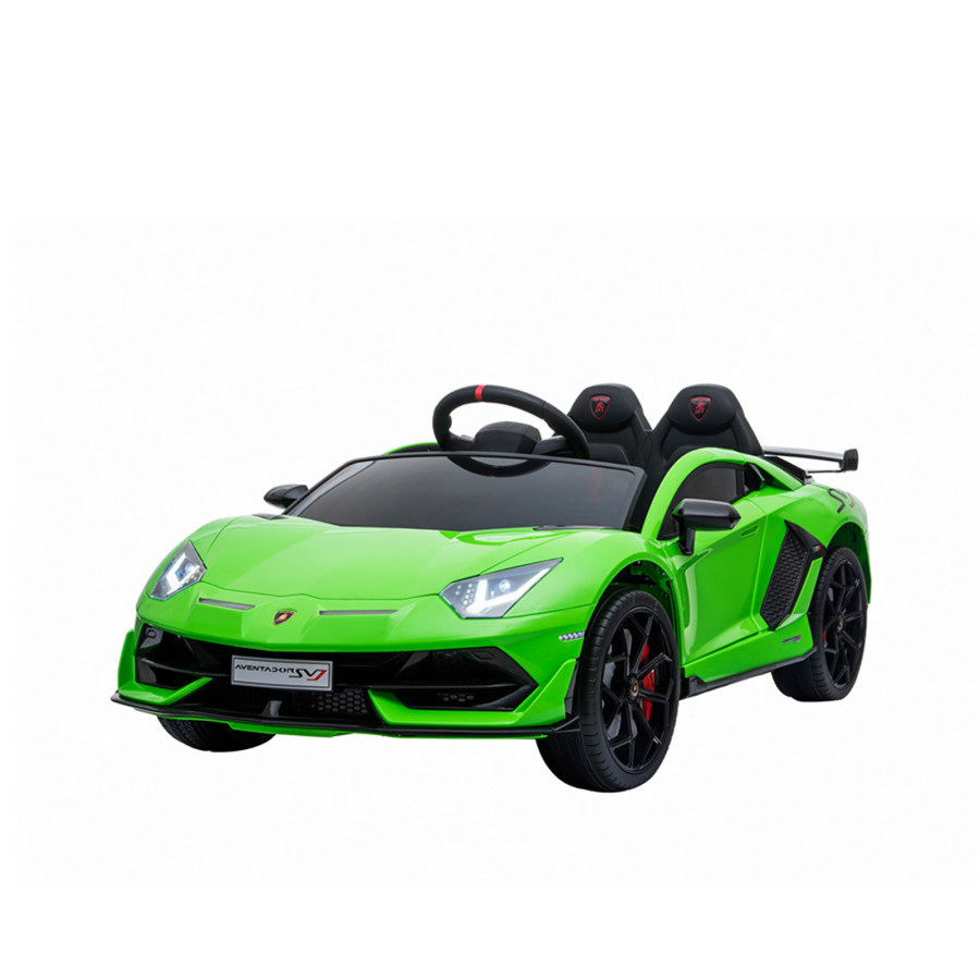 Електрическа кола Lamborghini с меки EVA гуми зелен