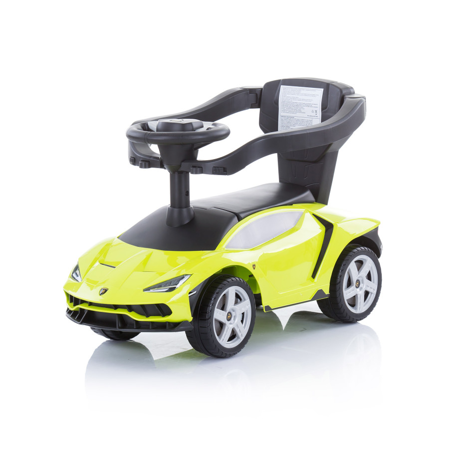 Кола с дръжка и сенник Lamborghini зелена
