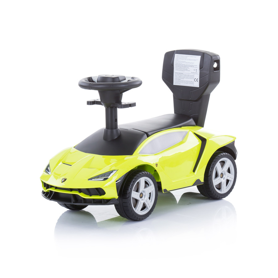 Кола с дръжка и сенник Lamborghini зелена