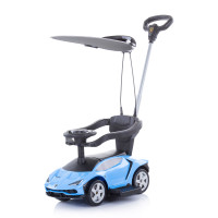 Кола с дръжка и сенник Lamborghini синя