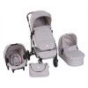 Комбинирана количка 3 в 1 UGO Light Grey Melange