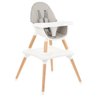 Дървен стол за хранене Multi 3in1 Grey