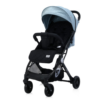 Детска количка Fiorano Black & Silver Blue с покривало