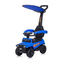 Кола за яздене с дръжка Сафари синя