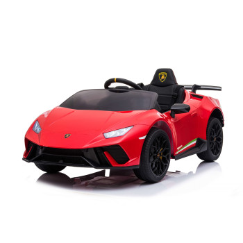 Акумулаторна кола Lamborghini Huracan червена EVA гуми