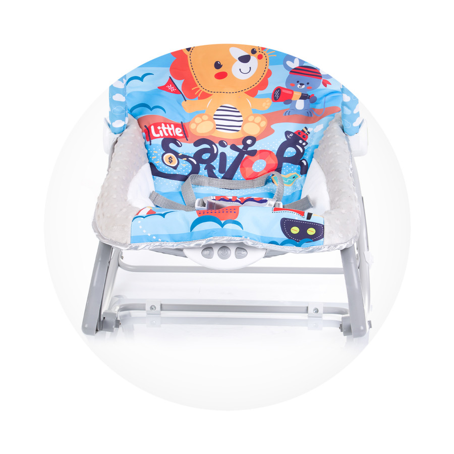 Музикален шезлонг Baby Spa син