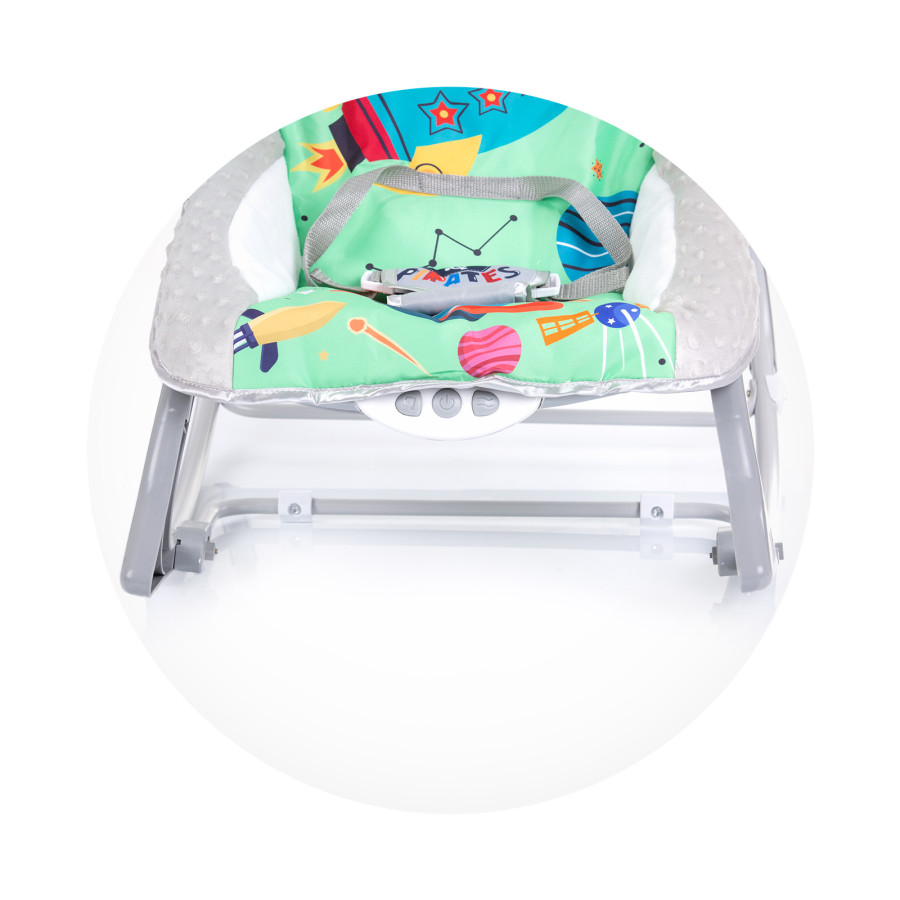 Музикален шезлонг Baby Spa зелен