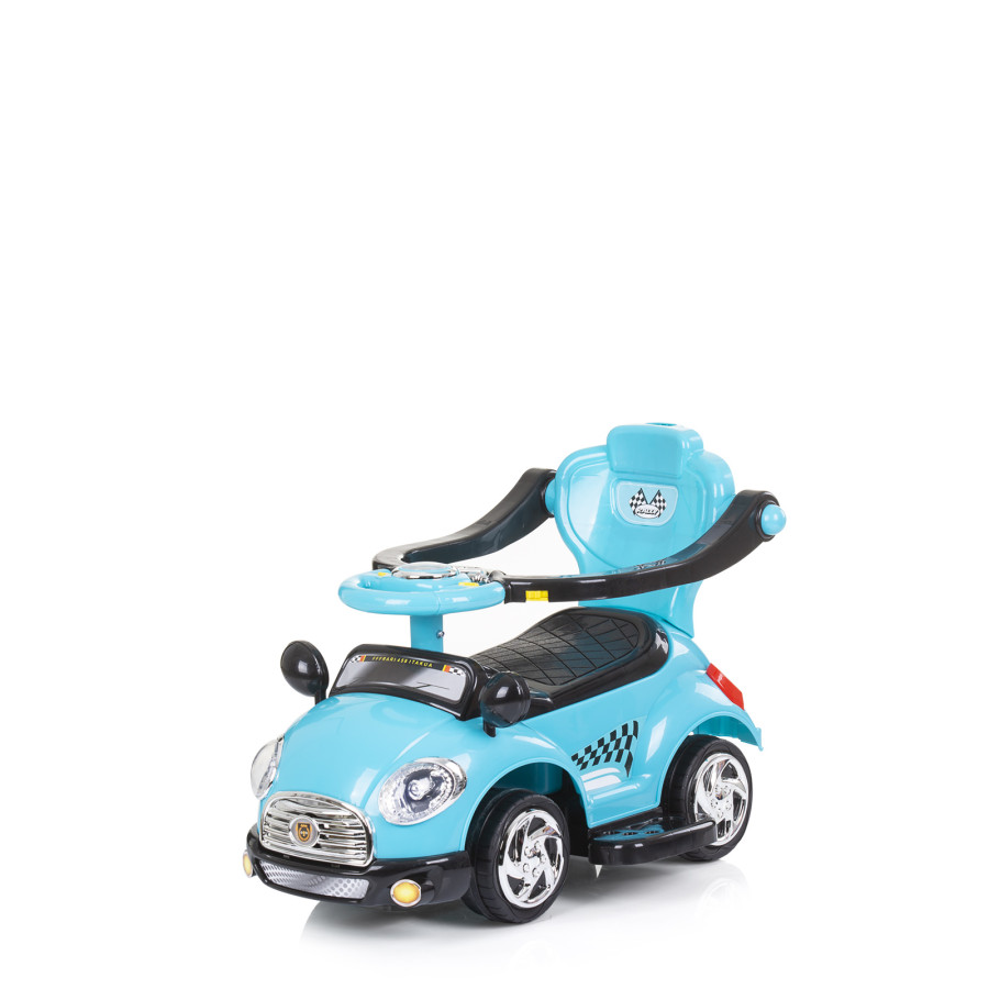 Кола с дръжка/сенник Super Car синя